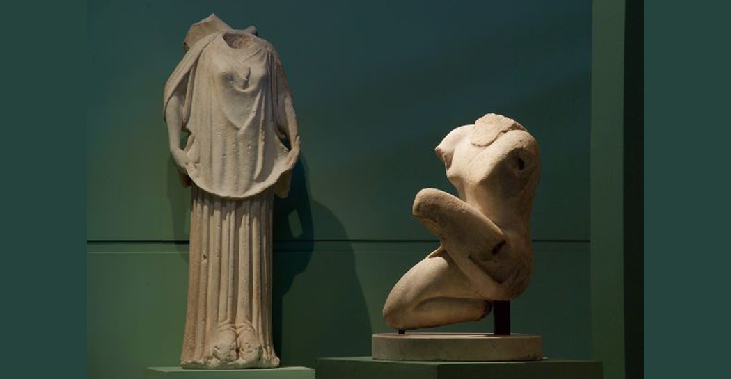 Alcune delle statue scoperte presso gli Horti Sallustiani sul Quirinale