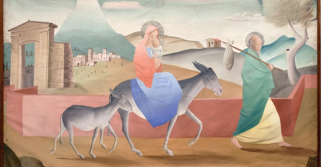 Pal C. Molnar, Fuga in Egitto, olio su tela 1934