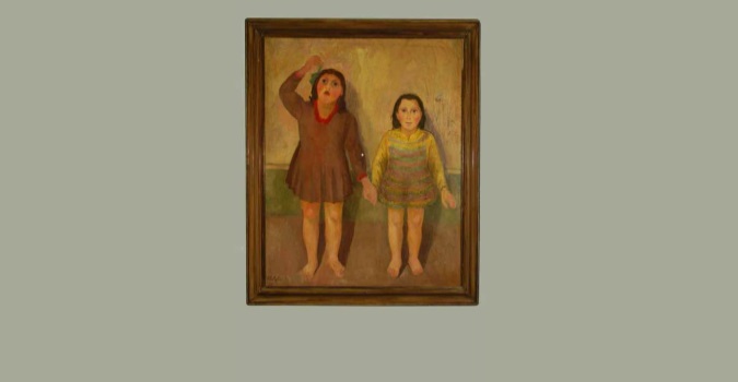  Mario Mafai, Due Bambine, 1931, olio su tavola, cm 120x100