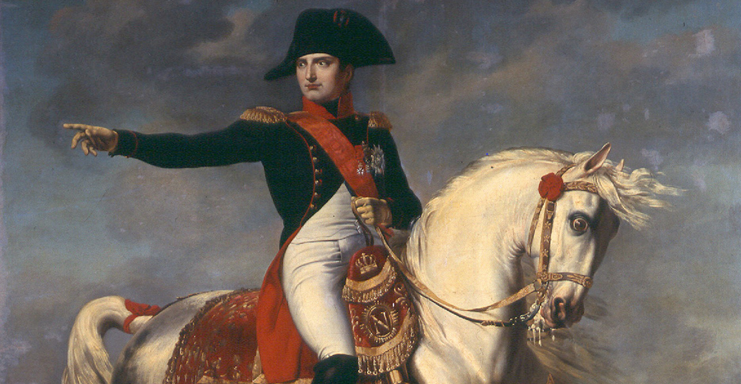 Joseph Chabord, Napoleone a cavallo sul campo di Wagram, 1810, olio su tela, Roma, Museo Napoleonico