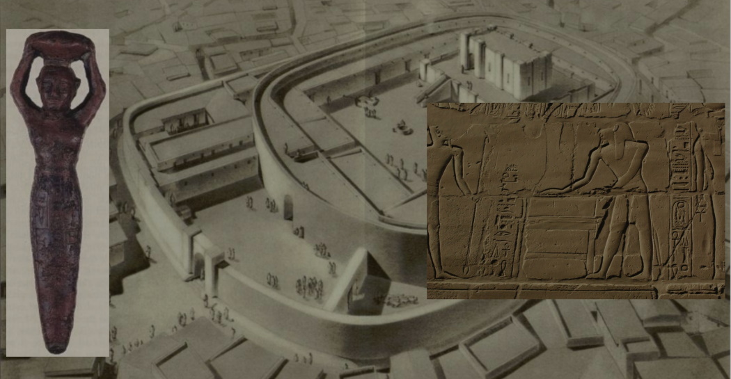 Il chiodo di fondazione MB 44 di Shulgi e un rilievo di Ramses II (raffigurato nell’atto di preparare un mattone) sullo sfondo di un’ipotesi ricostruttiva dell’aspetto originario del Tempio Ovale di Khafajah (Iraq) Il chiodo di fondazione MB 44 di Shulgi e un rilievo di Ramses II (raffigurato nell’atto di preparare un mattone) sullo sfondo di un’ipotesi ricostruttiva dell’aspetto originario del Tempio Ovale di Khafajah (Iraq)