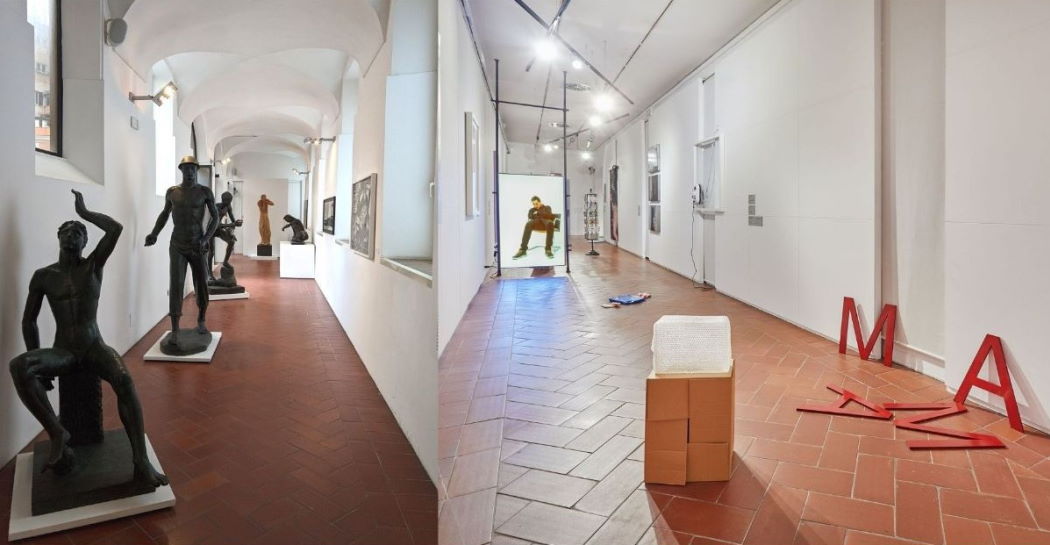 corridoio chiostro delle sculture; sala dedicata a Spazio In Situ