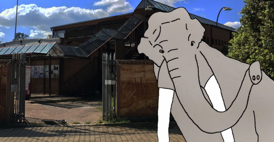 il Museo di Casal de’ Pazzi con il suo cancello aperto e il suo simbolo, l’elefante antico, che accoglie tutti al suo interno il Museo di Casal de’ Pazzi con il suo cancello aperto e il suo simbolo, l’elefante antico, che accoglie tutti al suo interno