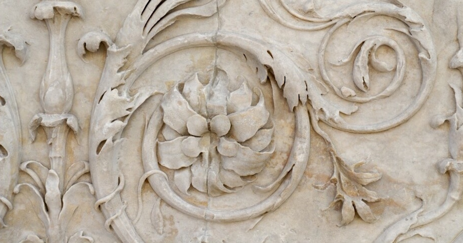 dettaglio del fregio vegetale dell’Ara Pacis