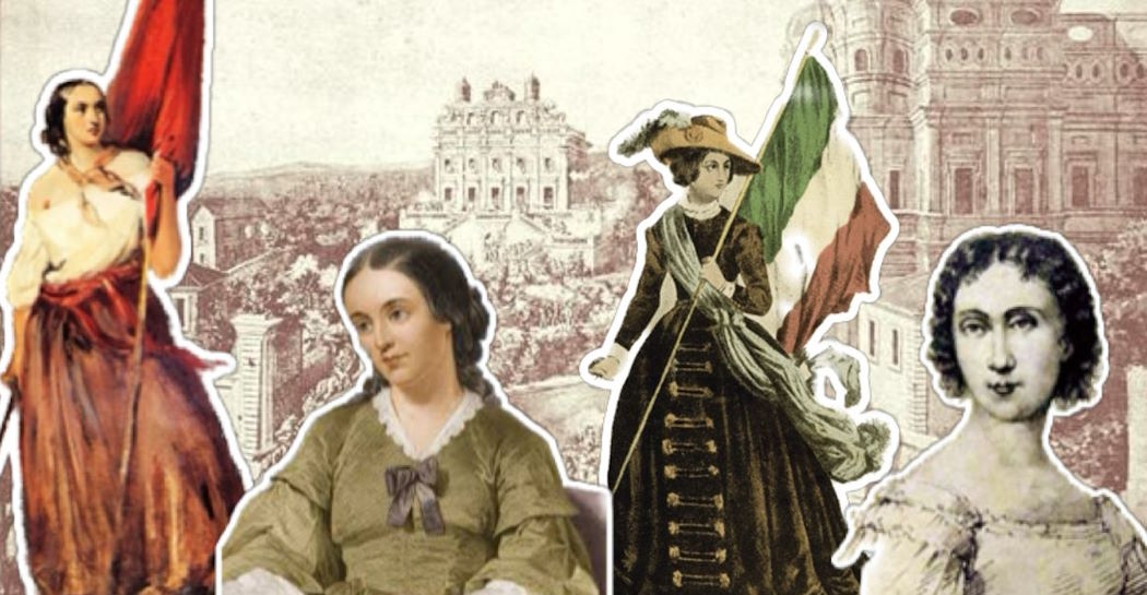 ): Anita Garibaldi, Margaret Fuller, Cristina Trivulzio di Belgiojoso e Colomba Antonietti sullo sfondo della Veduta della Villa Giraud detta il Vascello e della Villa Corsini detta il Casino dei Quattro Venti, fuori porta a San Pancrazio, Roma 3 giugno 1849 ): Anita Garibaldi, Margaret Fuller, Cristina Trivulzio di Belgiojoso e Colomba Antonietti sullo sfondo della Veduta della Villa Giraud detta il Vascello e della Villa Corsini detta il Casino dei Quattro Venti, fuori porta a San Pancrazio, Roma 3 giugno 1849