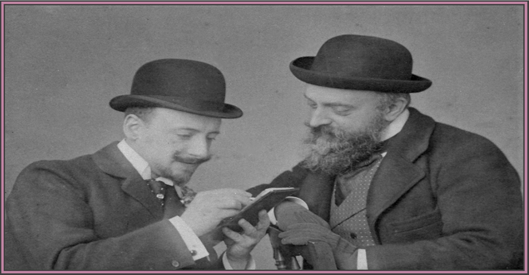 “Giuseppe Primoli e Gabriele D'Annunzio”, albumina, inizi 1900, MN 9596.