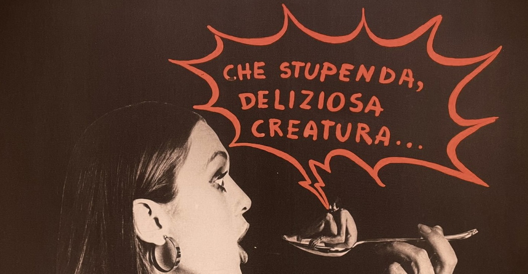 Lucia Marcucci, “Che stupenda…”, 1972, acrilico su tela emulsionata, 81 x 130 cm. Prato, Collezione Carlo Palli Lucia Marcucci, “Che stupenda…”, 1972, acrilico su tela emulsionata, 81 x 130 cm. Prato, Collezione Carlo Palli
