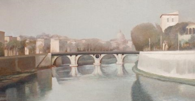 Francesco Trombadori, Mattina a Ponte Sisto, 1955 Francesco Trombadori, Mattina a Ponte Sisto, 1955