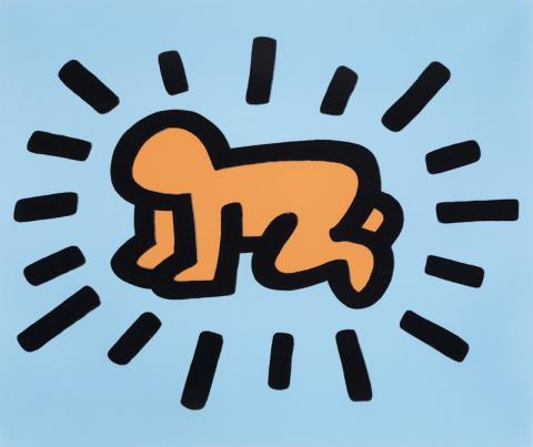 Keith Haring Icons / Icone 1990 Serigrafia su carta con goffratura 53,5 × 63,5 cm © Keith Haring Foundation Courtesy of Nakamura Keith Haring Collection