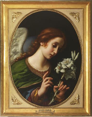 Carlo Dolci, Angelo Annunziante, olio su tela, inv San Marco e Cenacoli n 61, Galleria degli Uffizi Carlo Dolci, Angelo Annunziante, olio su tela, inv San Marco e Cenacoli n 61, Galleria degli Uffizi
