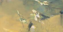 Elisa Montessori, Campi Elisi, olio e grafite su tela, 142,5 x 122,5 cm, 1994 Particolare